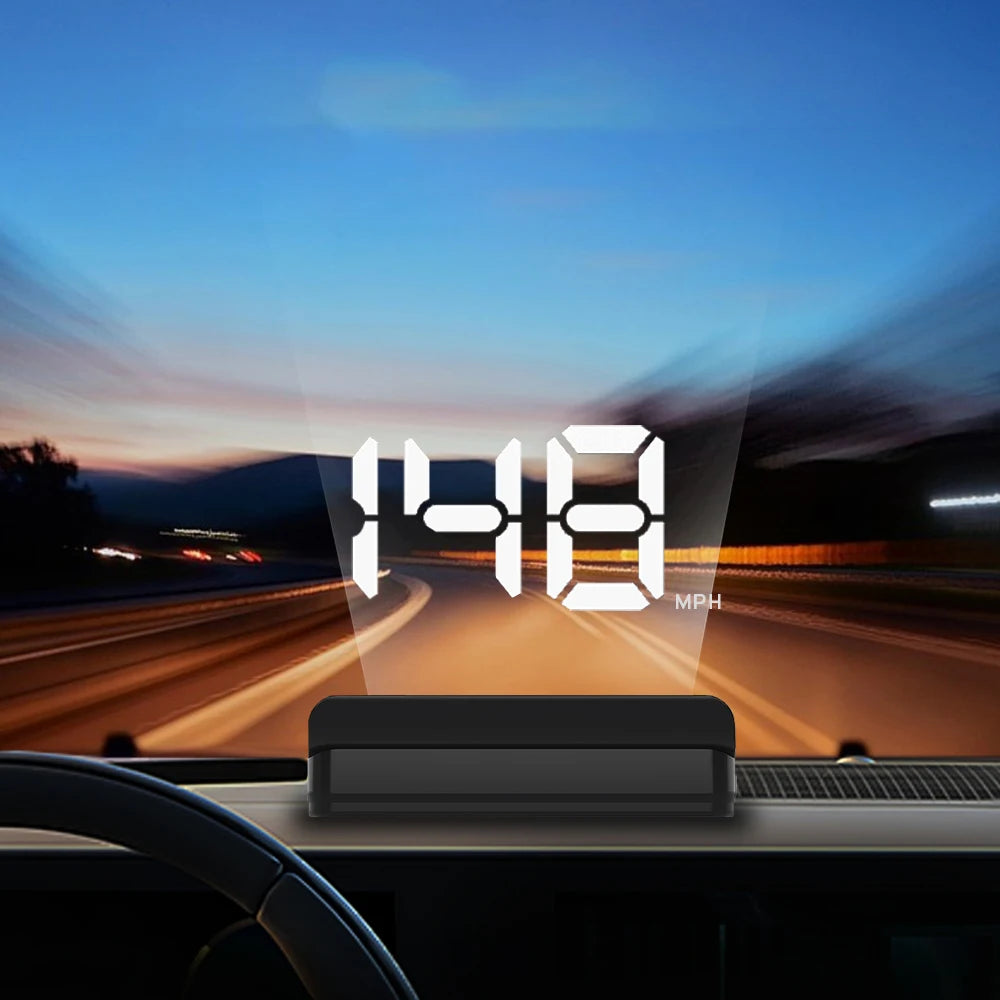 Universal Car Digital Speed Display – Windshield Projector with Auto Brightness