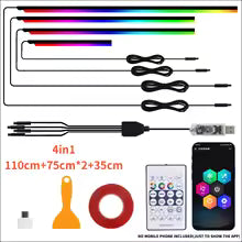 Smart Interior light Car Kit with App Control
