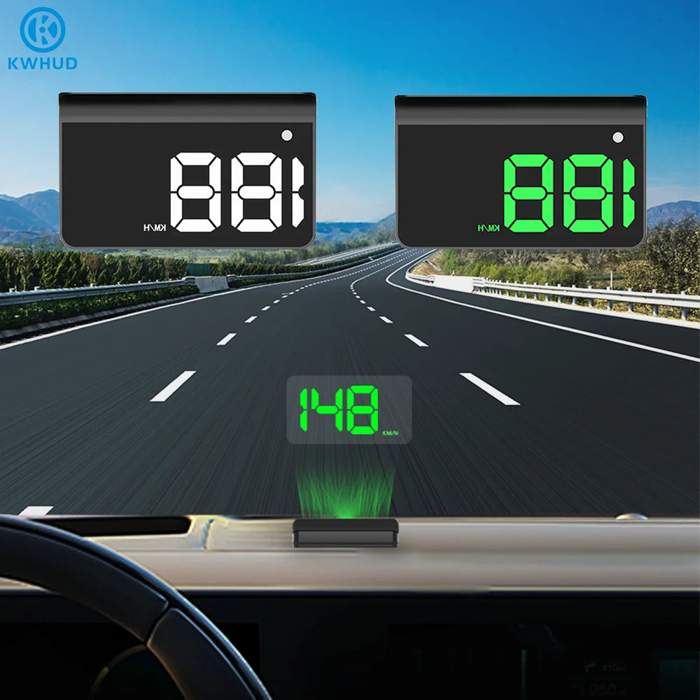Universal Car Digital Speed Display – Windshield Projector with Auto Brightness