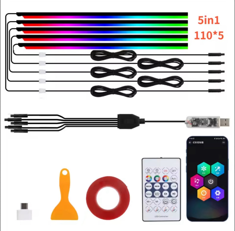 Smart Interior light Car Kit with App Control